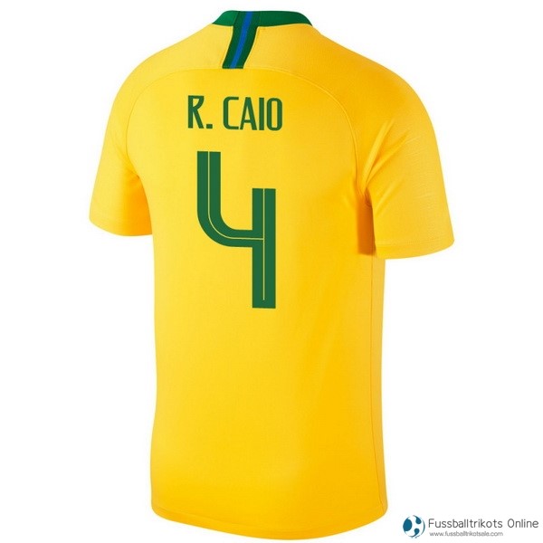 Brasilien Trikot Heim R.Caio 2018 Gelb Fussballtrikots Günstig